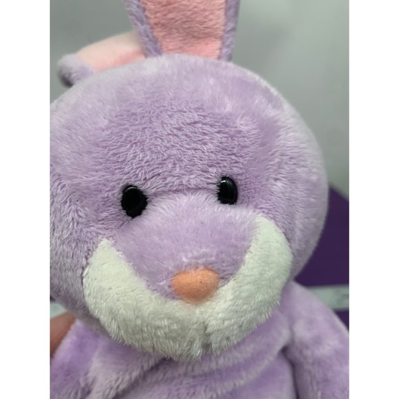 TY 2011 Springy Plushie Lavender Purple Bunny Plush Pink Feet 12” - Picture 2 of 9